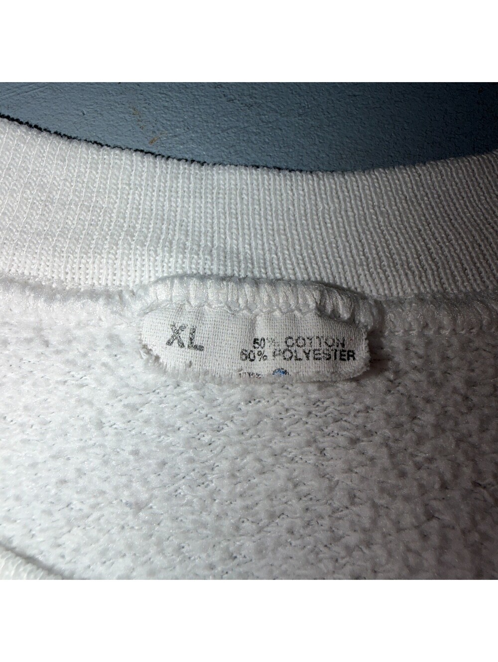 VTG Justin Boots Logo Promo Sweatshirt White Western Cowboy USA XL 1980s 80s - Picture 4 of 13